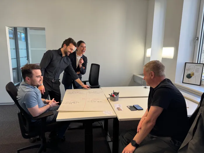 Group work at workshop table