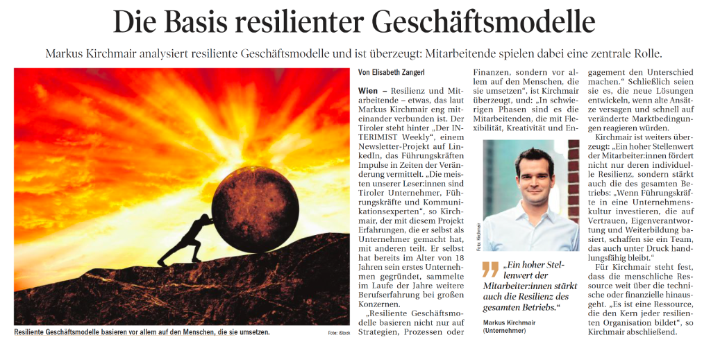 Die Basis resilienter Geschäftsmodelle