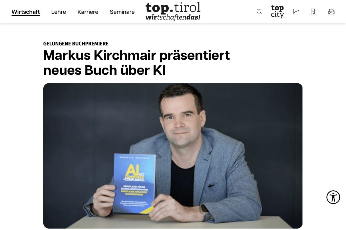 Markus Kirchmair präsentiert neues Buch über KI