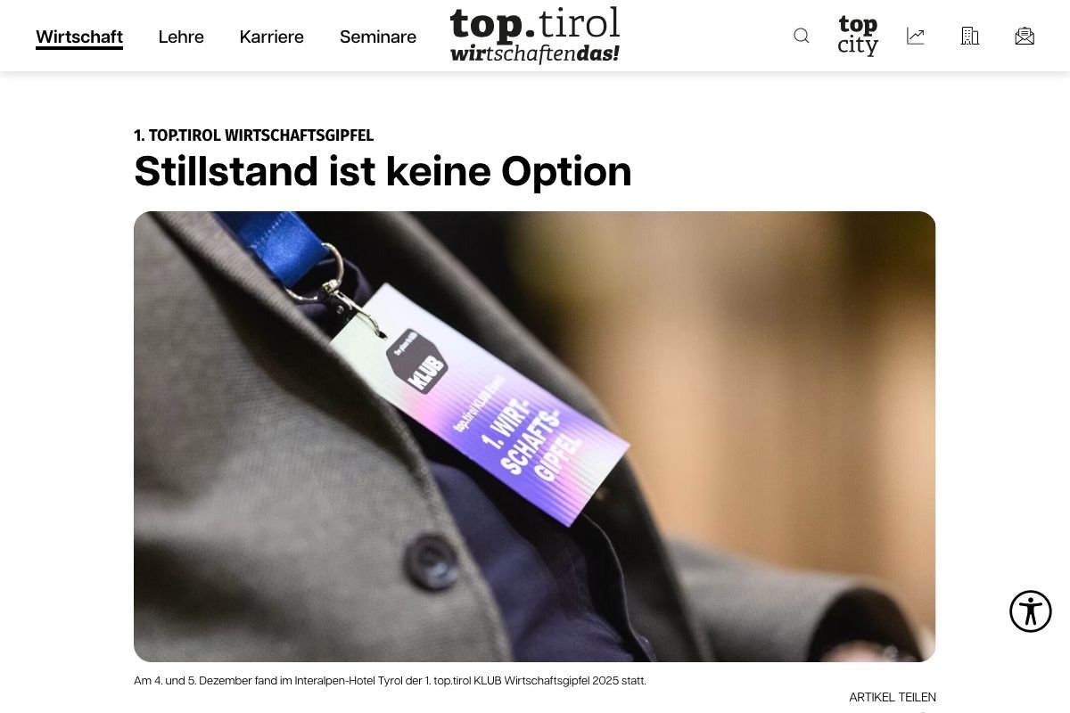 Stillstand ist keine Option