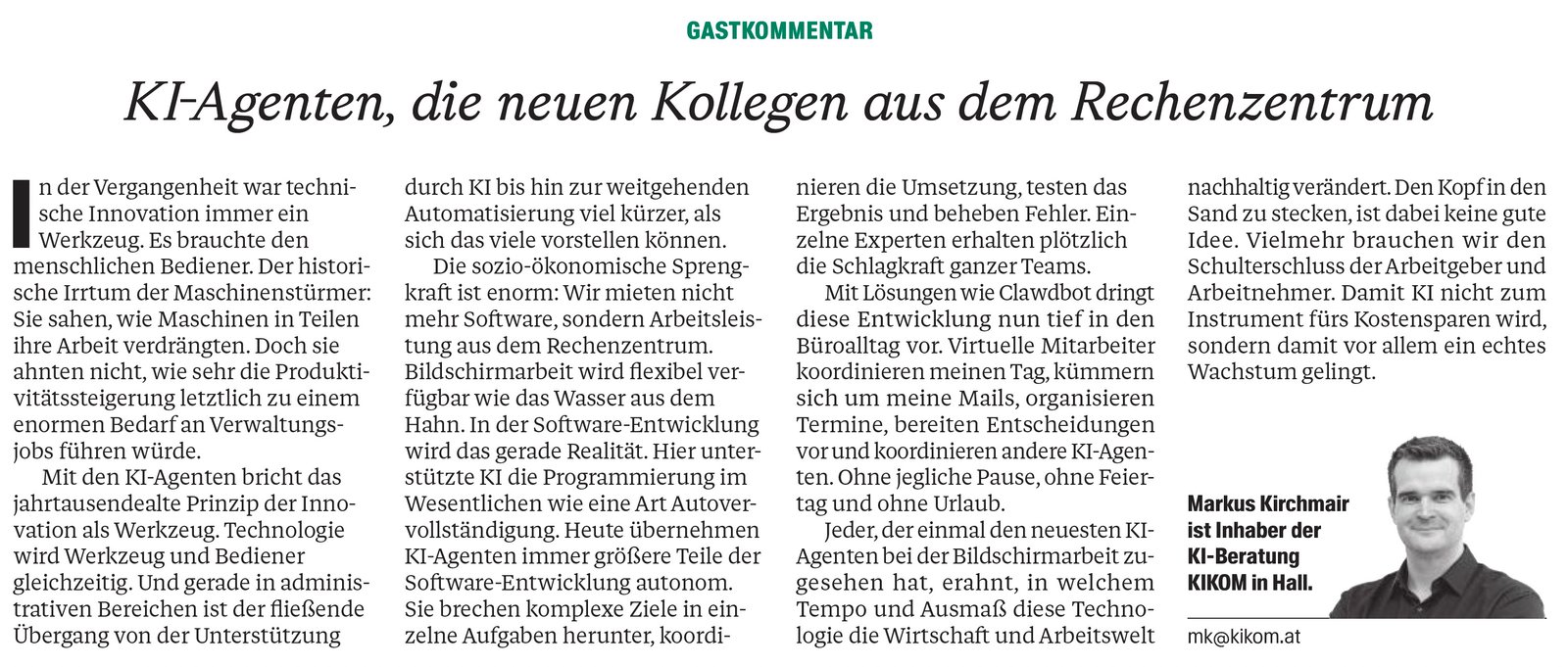 KI-Agenten, die neuen Kollegen aus dem Rechenzentrum